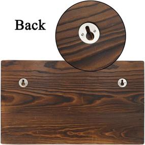 img 1 attached to 📬 TENGZHEN Dark Brown Wooden Mail and Key Holder for Wall - Rustic Entryway Organizer for Letters, Bills, Keys - Home Decor for Mudroom, Hallway, Kitchen, Office