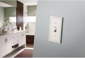 img 4 attached to 🔳 Franklin Brass Classic Beaded Double Decorator Wall Plate in White (W35065-PW-C)