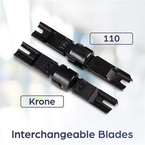 img 3 attached to 🔧 TRENDnet Punch Down Tool with 110 and Krone Blade, Insert and Cut Termination in One Operation, Interchangeable and Reversible Precision Blades, Network Punch Tool - Grey (Model: TC-PDT)