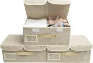 🗄️ efficient organization with edergoo storage basket with lid - fabric storage bins, collapsible, 3 pack logo