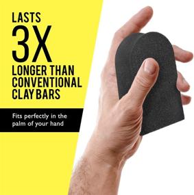 img 2 attached to 2 Pack Fine Grade Synthetic Clay Bar Sponge for Car Detailing - Large Size, 3x Longer Lasting Than Traditional Clay Blocks - Speed Through Clay Detailing like a Pro with the Perfect Alternative!