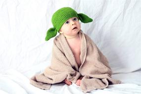 img 2 attached to 🧶 Handmade Green Goblin Baby Yoda Hat with Ears - Milk Protein Cotton Yarn - Multiple Star Wars Inspired Designs