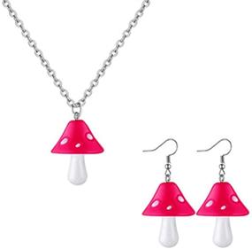 img 4 attached to MIFYNN Mushroom Necklace Earrings Simulation