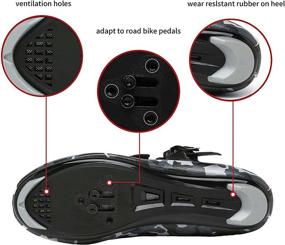 img 2 attached to Sleek SAK1TAMA Unisex Cycling Shoes - SPD Compatible Cleats for Peloton & Outdoor Riding