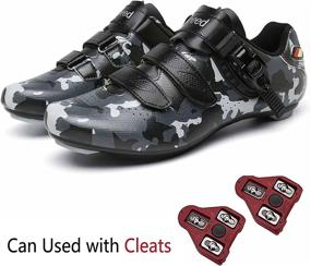 img 3 attached to Sleek SAK1TAMA Unisex Cycling Shoes - SPD Compatible Cleats for Peloton & Outdoor Riding