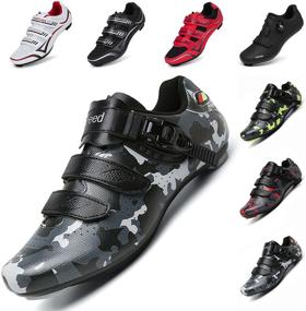 img 4 attached to Sleek SAK1TAMA Unisex Cycling Shoes - SPD Compatible Cleats for Peloton & Outdoor Riding