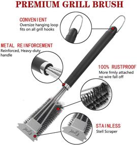 img 3 attached to 🔥 Egret Premium Quality Grill Brush and Scraper | Safe Wire Stainless Steel Barbecue Steam Cleaning Brush | Best BBQ Grill Cleaning Brush for All Gas and Charcoal Grilling Grates | Gift BBQ Accessories Scrubber