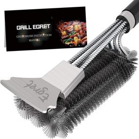 img 4 attached to 🔥 Egret Premium Quality Grill Brush and Scraper | Safe Wire Stainless Steel Barbecue Steam Cleaning Brush | Best BBQ Grill Cleaning Brush for All Gas and Charcoal Grilling Grates | Gift BBQ Accessories Scrubber