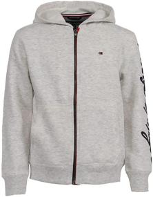 img 3 attached to Full Zip Hoodie for 🧥 Men by Tommy Hilfiger, Made with Fleece