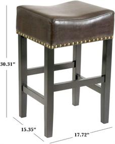 img 2 attached to Set of 2 Christopher Knight Home Louigi Backless Leather Barstools in Brown