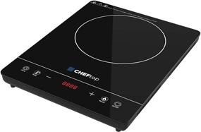 img 4 attached to 🍳 Cheftop Induction Cooktop: Portable 120V Digital Ceramic Top with Kids Safety Lock, 1800W, Touch Sensor Control - Perfect for Multiple Cooking Zones & Levels (Single Burner - Edged)