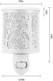 img 2 attached to 🌲 Forest Tree Scented Wax Melt Warmers Outlet - foromans Plug-in Fragrance Oil Warmer with Metal White Finish, Ideal for Wax Tarts & Cubes - 15W