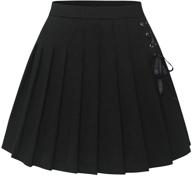 👗 timormode women's pleated mini skater basic skirt for school cheerleading logo