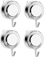 🔩 waycco reusable suction cup hooks 4 pack - heavy duty stainless steel vacuum towel shower hooks with lock knob, waterproof wall hooks for kitchen bathroom home logo