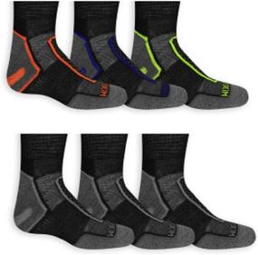 img 1 attached to Fruit of the Loom Boys Half Cushion Socks - 6 Pair Pack