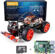 🤖 enhanced sunfounder raspberry pi smart robot car kit with rpi 4 model b — line following, ultrasonic sensor, and light following features for fun educational programming logo