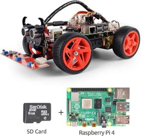 img 3 attached to 🤖 Enhanced SunFounder Raspberry Pi Smart Robot Car Kit with RPi 4 Model B — Line Following, Ultrasonic Sensor, and Light Following Features for Fun Educational Programming