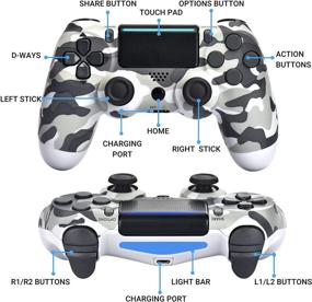 img 3 attached to 🎮 ATISTAK Wireless Controller for PS4 - Enhanced Gameplay with Stereo Headset Jack/Touch Pad Control - Camo Gray