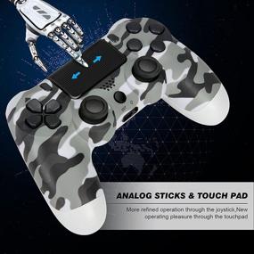 img 2 attached to 🎮 ATISTAK Wireless Controller for PS4 - Enhanced Gameplay with Stereo Headset Jack/Touch Pad Control - Camo Gray