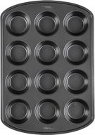 wilton perfect results premium non-stick bakeware muffin pan & cupcake pan: 12-cup steel for delicious baking results logo