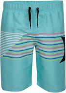 🩲 hurley aurora green boys' board shorts: stylish & comfy swimwear for kids logo