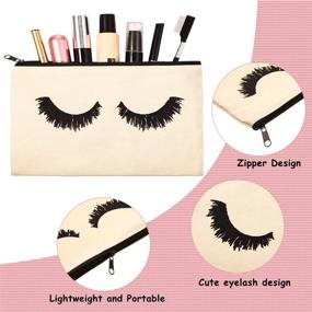 img 2 attached to Pieces Eyelash Cosmetic Pouches: Ultimate Toiletry Travel Accessories