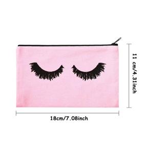 img 3 attached to Pieces Eyelash Cosmetic Pouches: Ultimate Toiletry Travel Accessories