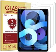 premium [3 pack] omoton tempered glass screen protector for ipad air 4th generation/ipad pro 11 inch - crystal clear protection for ipad air 4 10.9 inch tablet logo