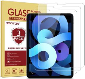 img 4 attached to Premium [3 Pack] OMOTON Tempered Glass Screen Protector for iPad Air 4th Generation/iPad Pro 11 Inch - Crystal Clear Protection for iPad Air 4 10.9 Inch Tablet