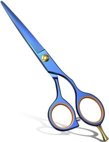 img 4 attached to ULG Hair Cutting Scissors: Professional Barber Shears for Precise Hairdressing - Salon Quality Stainless Steel 5-Inch Hair Scissors (Blue)