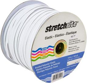 img 1 attached to 🧶 White Braided Polyester Elastic - Stretchrite, 1/4-Inch x 144 Yards