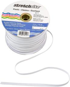 img 3 attached to 🧶 White Braided Polyester Elastic - Stretchrite, 1/4-Inch x 144 Yards