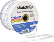 🧶 white braided polyester elastic - stretchrite, 1/4-inch x 144 yards logo