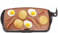 🍳 bella electric ceramic titanium griddle - cooks 10 eggs simultaneously, eco-friendly non-stick coating, easy to clean, spacious submersible cooking surface, 10.5"x 20", copper/black логотип