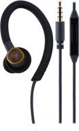 🎧 ecosurvivor ipx4 sweat resistant earbuds: mic, controller, flexible loops, gel cushions, premium sound - perfect outdoors headphones, 37602 gray logo