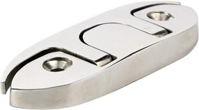 img 1 attached to Amarine Made 4.5-Inch Dock Cleat - Marine Grade Stainless Steel, Folding Flip-up Cleat for Deck and Boat