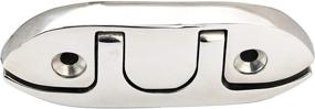 img 2 attached to Amarine Made 4.5-Inch Dock Cleat - Marine Grade Stainless Steel, Folding Flip-up Cleat for Deck and Boat