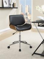 🪑 high-quality coaster home furnishings co-800612 leatherette office chair in sleek black design logo