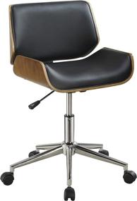 img 1 attached to 🪑 High-Quality Coaster Home Furnishings CO-800612 Leatherette Office Chair in Sleek Black Design