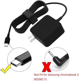 img 3 attached to High-Quality AC Charger for Samsung Chromebook Plus XE513C24 XE521QAB PA-1300-87 Laptop with USB Type C Power Supply Adapter Cord