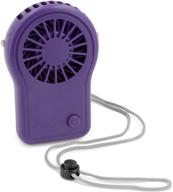 🌬 stay cool on-the-go with simply genius personal necklace fan - battery operated portable neck fan for cooling and travel - adjustable lanyard included - purple logo