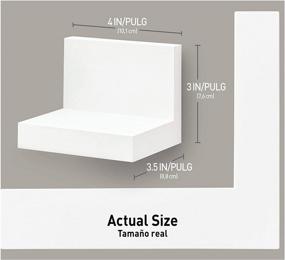 img 2 attached to 🔳 Command Display Ledges with Quartz - 2-Ledges and 8-Medium Foam Strips | Decorate Damage-Free