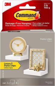 img 4 attached to 🔳 Command Display Ledges with Quartz - 2-Ledges and 8-Medium Foam Strips | Decorate Damage-Free