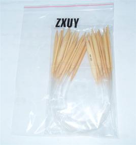 img 1 attached to ZXUY 18 Pairs 16-inch (40cm) Circular Carbonized Bamboo Knitting Needles Set (2.0mm - 10.0mm)