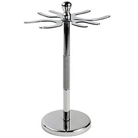 img 3 attached to 🪒 Premium Stainless Steel Safety Razor and Shave Brush Stand with 4 Prongs