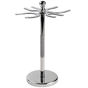 img 4 attached to 🪒 Premium Stainless Steel Safety Razor and Shave Brush Stand with 4 Prongs