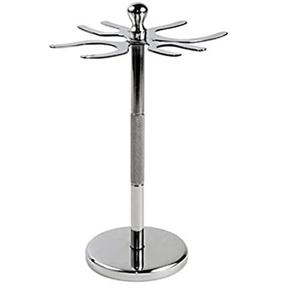 img 2 attached to 🪒 Premium Stainless Steel Safety Razor and Shave Brush Stand with 4 Prongs