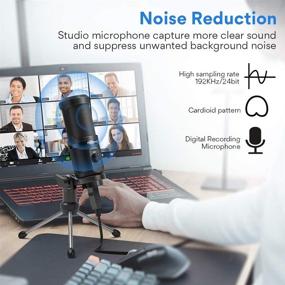 img 1 attached to 🎤 MAONO PM461TR USB Microphone with Adjustable Mic Gain for High-Quality Recording, Gaming, Streaming, Voice Over, YouTube, Twitch, Skype, Mac Laptop Desktop Compatible