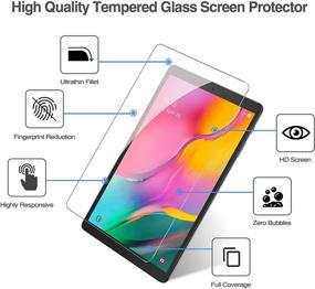 img 2 attached to [2 Pack] ProCase Galaxy Tab A 10.1 2019 Screen Protector - Tempered Glass Film Guard for SM-T510 T515 T517, 9H Hardness Protection for 10.1 Inch Galaxy Tab A Tablet