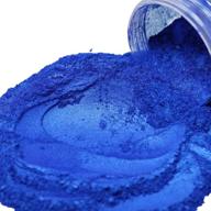 🔷 sapphire blue mica powder for resin - cosmetic grade epoxy resin color pigment sparkle, ideal for soap making, candle making, resin art, cosmetics | 100g in reusable jar logo